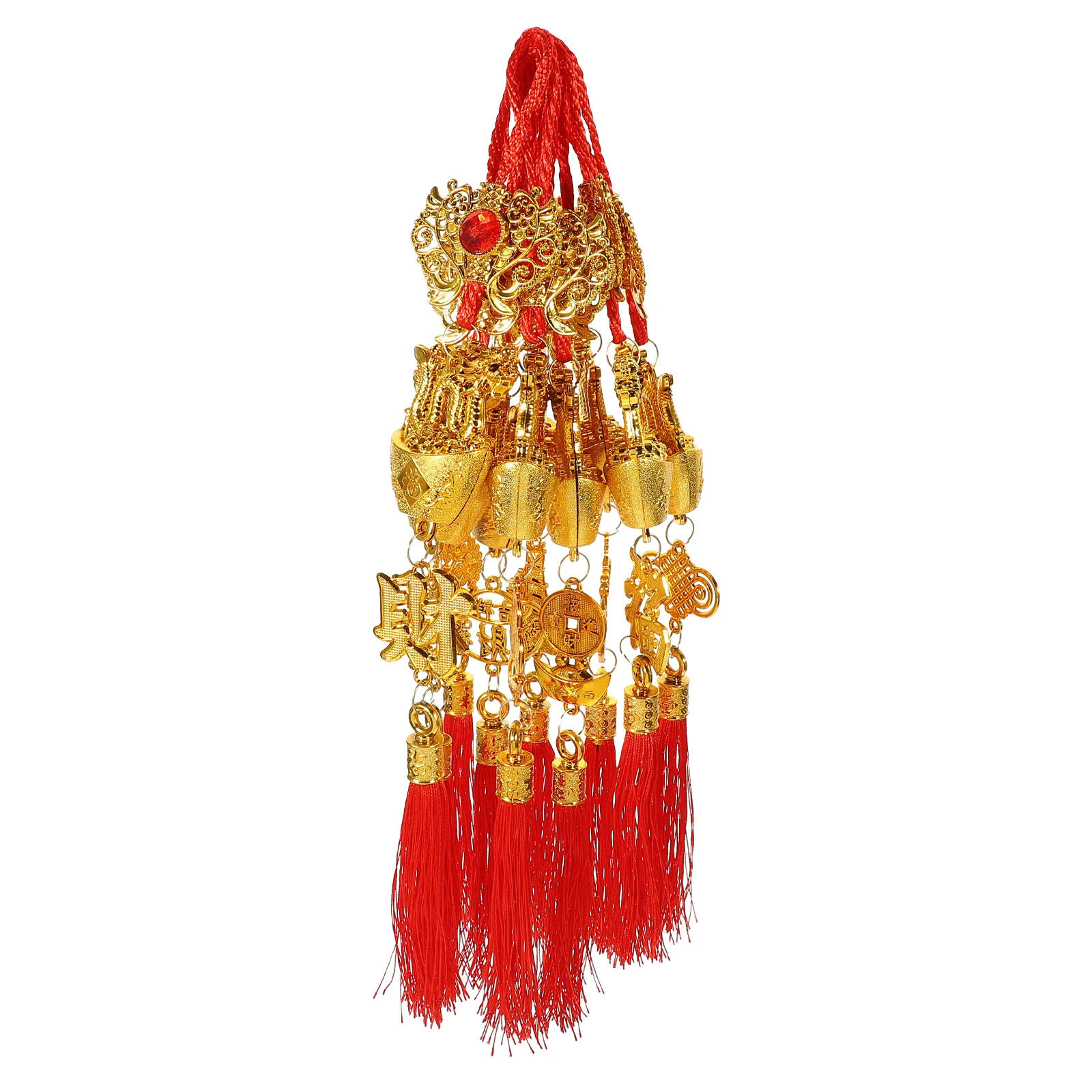 

10 Pcs New Year Decorations Chinese Small Dragon 2024 Zodiac Pendant Tassel Charms Bonsai naments Spring Festival Wall Hanging