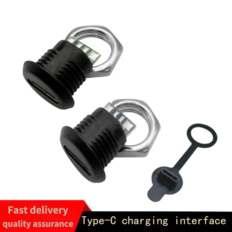 Waterproof Socket 5/6P Fast Charging High Current Soldering Wire Female Plug USB-C Connector Car DIY Charging TypeC Interface