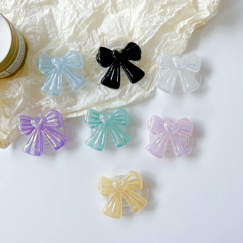 Dudukan Ponsel Griptok Busur 3D Simulasi Makanan untuk IPhone Samsung Universal Dudukan Pegangan Ekspansi Aksesori Lucu Korea