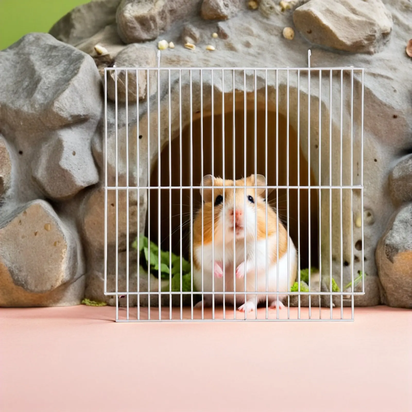 Pet Cage Partition 2 Pack Iron Mesh Divider Panel for Hamster Rabbit Cat Sugar Glider Small Animal Enclosure