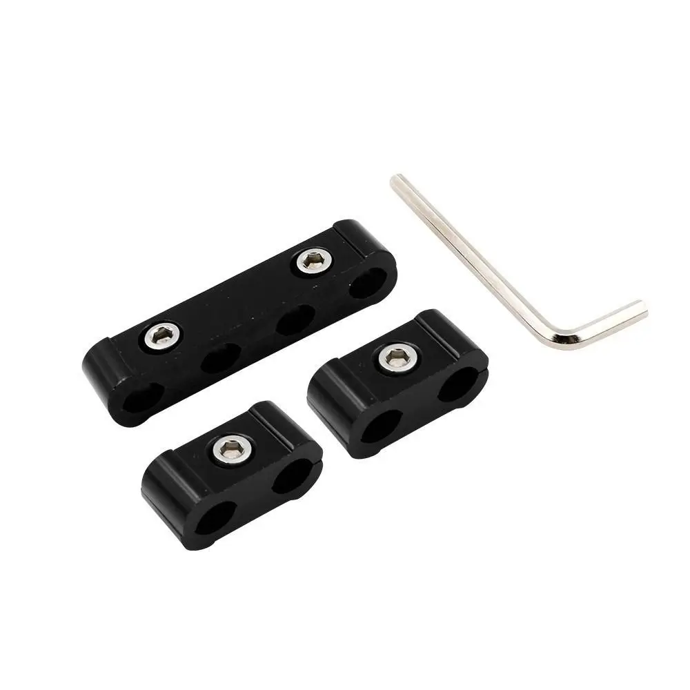 3pcs Three Dividers Spark Plug Wire Dividers Cable Management Aluminum Ignition Wire Fixing Clamps Durable Construction
