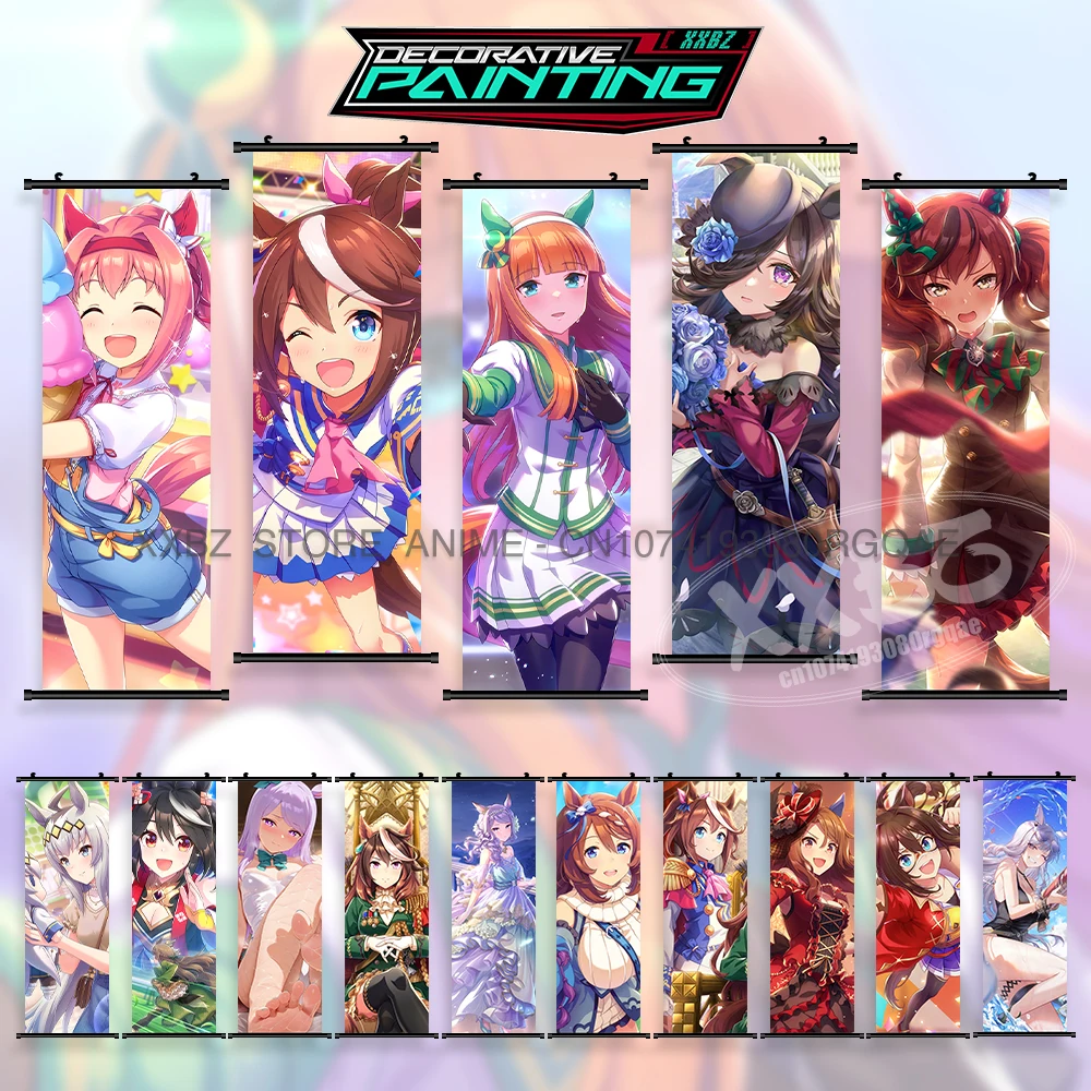 

Umamusume: Pretty Derby Wall Artwrok Canvas Scrolls Pictures Kawaii Game Anime Print HD Poster Hanging Painting Home Decoration
