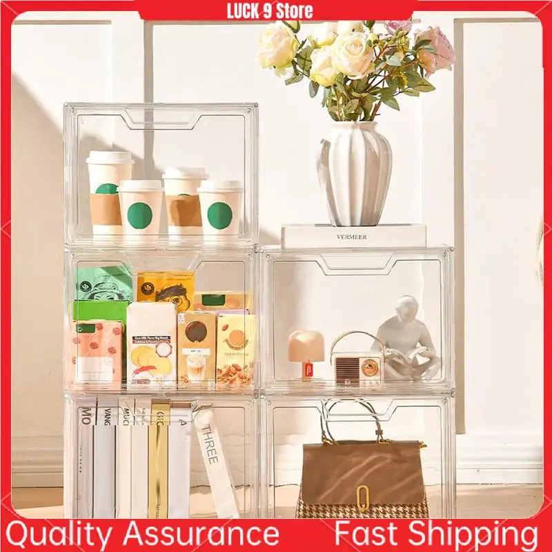 

1 Pack Clear Storage Bins With Lids,Stackable Acrylic Display Case For Handbags, Cosmetic, Multifunctional Storage Boxes-AB52