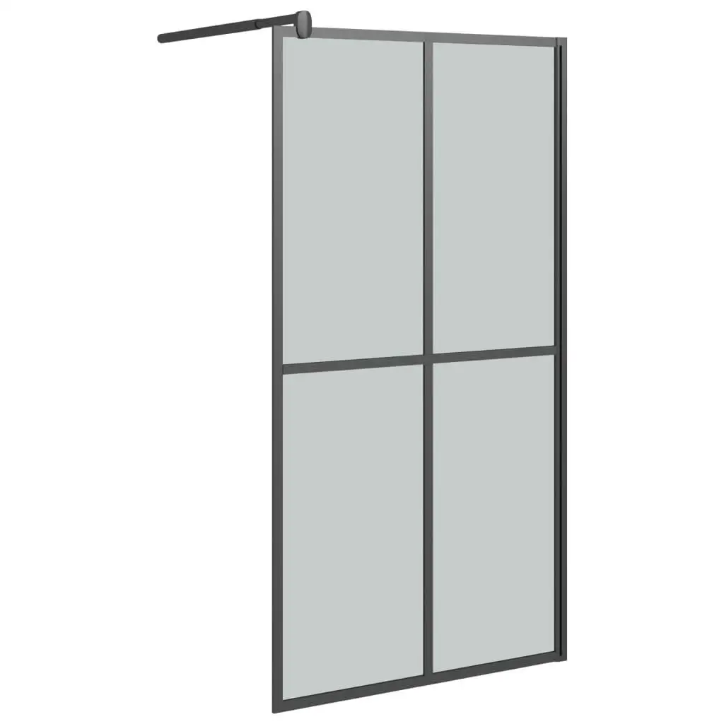 39.4x76.8 Walk-In Shower Screen with Dark Tempered Glass - Modern Bathroom Upgrade