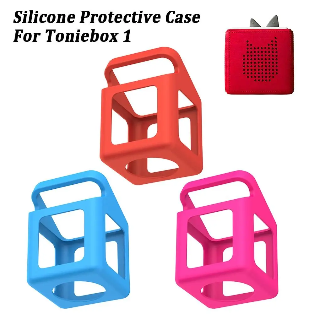 

Silicone Protective Case with Handle Shockproof Speaker Sleeve Anti-Drop Portable Storage Cover Shell for Toniebox 1