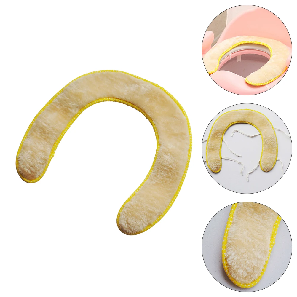 

2 Pcs Baby Toilet Seat Ring Flannel PU Cushion Foldable Portable Kids Trainer Mat Warm Winter Protection O U Shape Potty