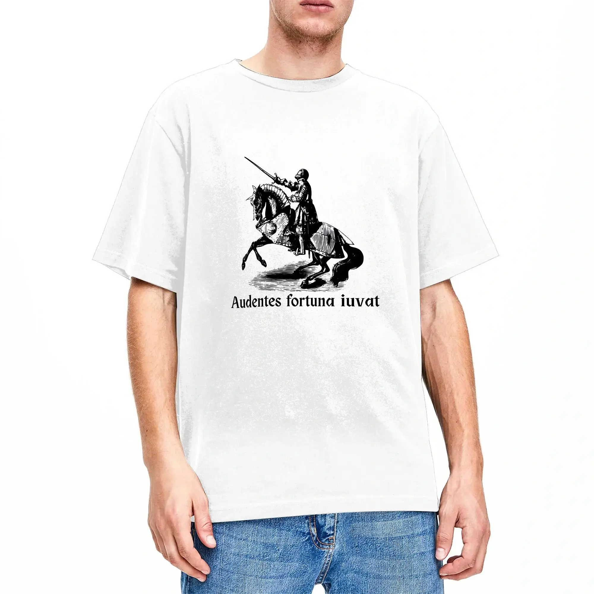 audentes fortuna iuvat Kingdom Come Deliverance Gaming Graphic T Shirt Summer  Pure Cotton T-Shirts For Men Short Sleeve Tees