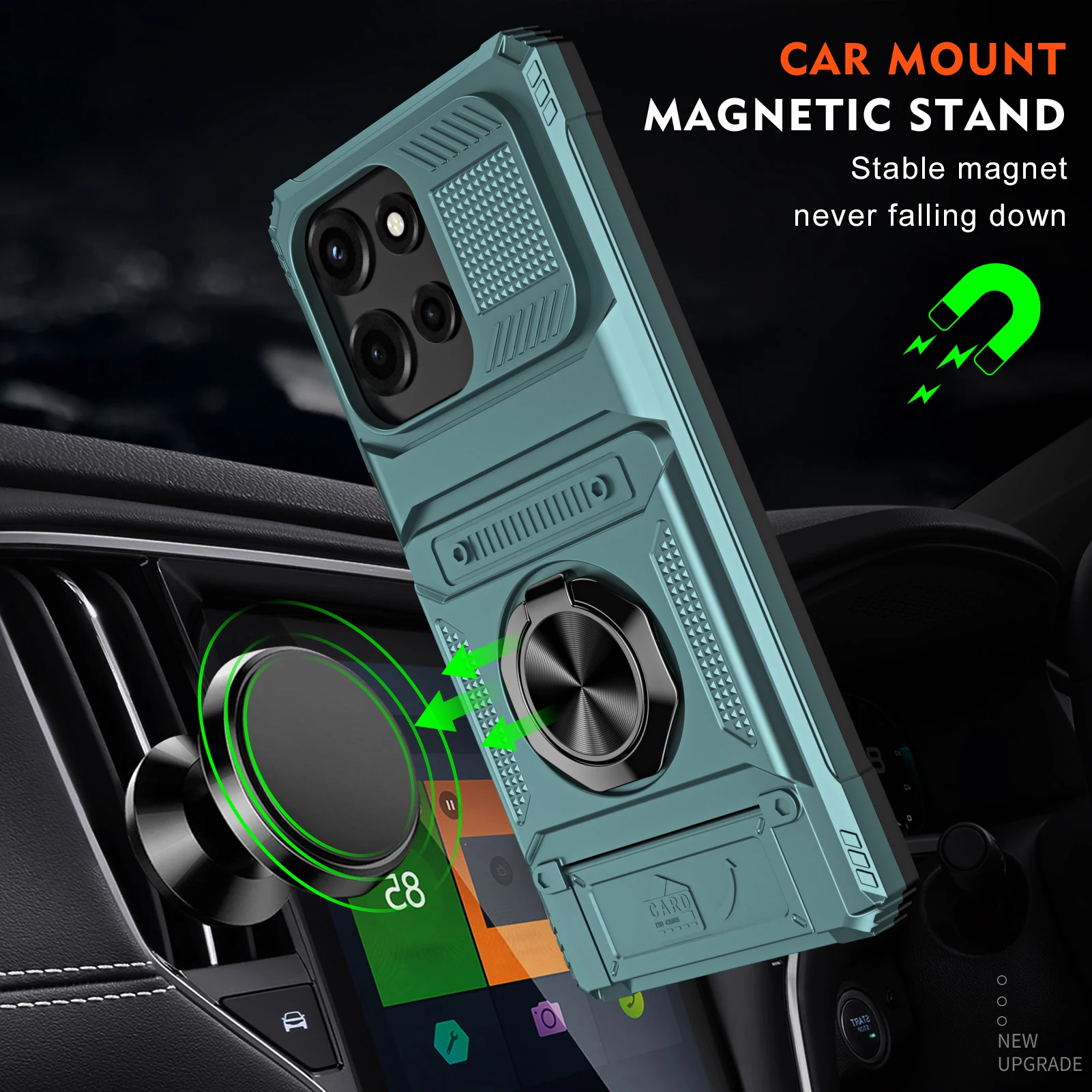 Für Moto G 5G 2025 Handy-Kartenhülle, Robuste Stoßfeste Brieftaschenhülle mit Kartenhalter für Motorola G 2025 Handycover – Detail 3