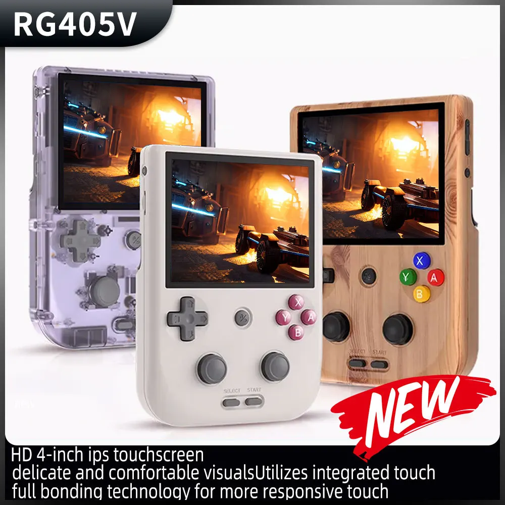 2023 NEW RG405V Handheld Game Console 4’’ IPS Touch Screen Android 12 Unisoc Tiger T618 64-bit Game Player 5500mAh OTA Update