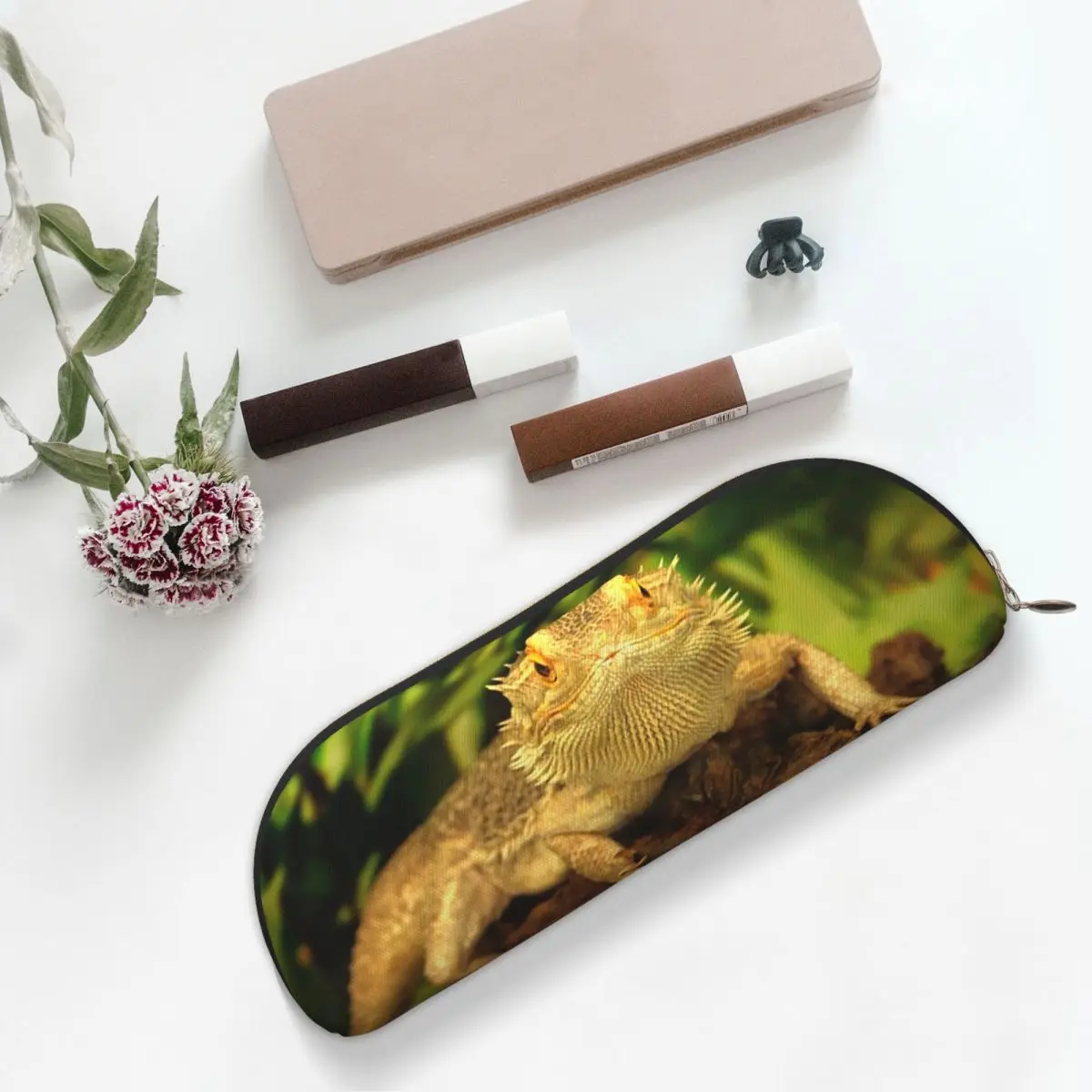 

Bearded Dragon Pencil Cases Pencil Pouch Storage Stationery Supplies Large Storage Pen Box Pencil Bag for Kids Gifts