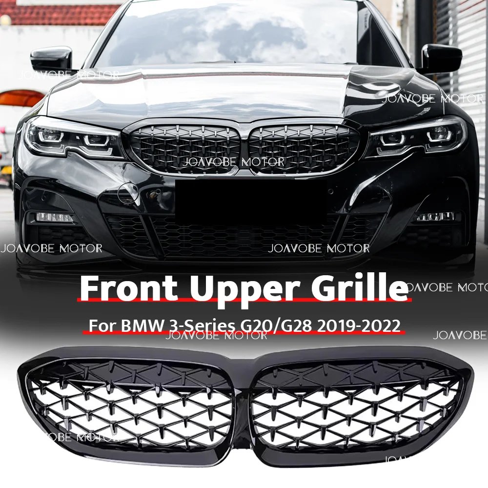 

Глянцевая решетка переднего бампера в стиле черного ромба для BMW 3 серии G20 G21 2019-2022 гг.