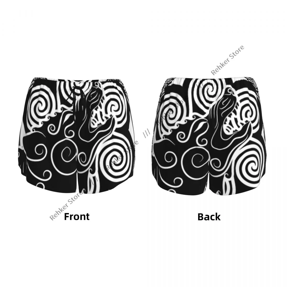 여성용 운동 반바지 늑대 셀틱 러닝 요가 피트니스 포켓이 있는 속건성 배드민턴 훈련