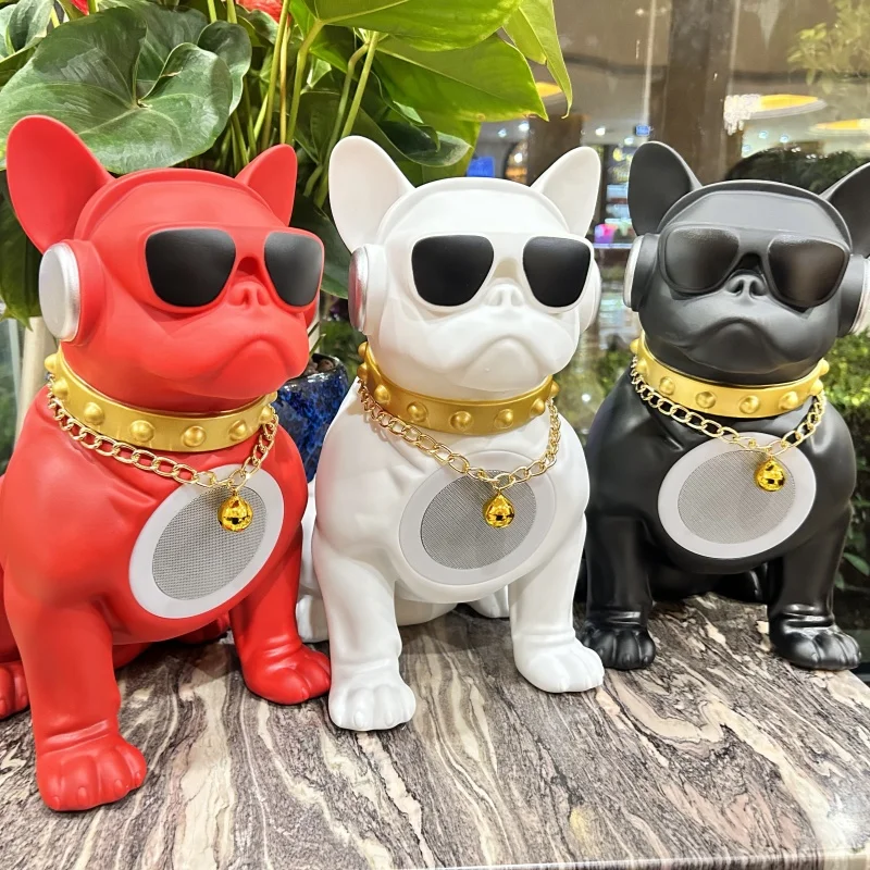 Speaker Bluetooth portabel luar ruangan dengan tampilan mirip anjing nirkabel dan lampu warna-warni 8 inci