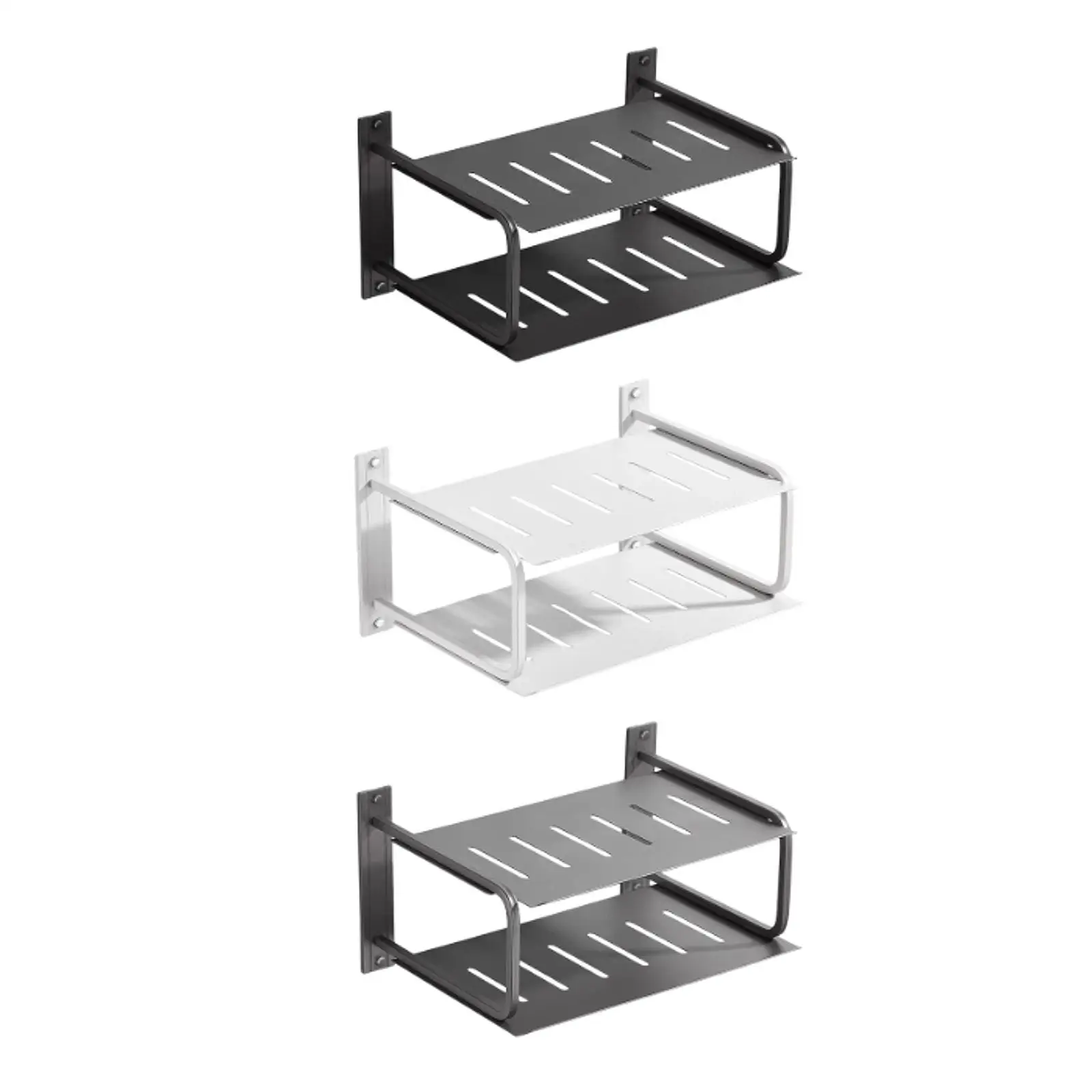 2 Layers Projector Shelf Wall Mount Cable Routing TV Accessories Home Organizer for Bedroom Living Room Player Hotel Office