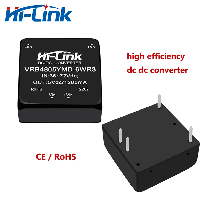 

Step Down Factory hilink 10pcs/lot VRB4805YMD-6WR3 6W 48V to 5V 1.2A DC DC Power Supply Intelligent Module Consumer Electronic