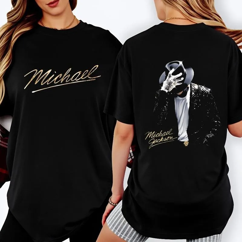 

100 Percent Cotton Casual Streetwear Style T-Shirt Michael Jackson Dance Pose An