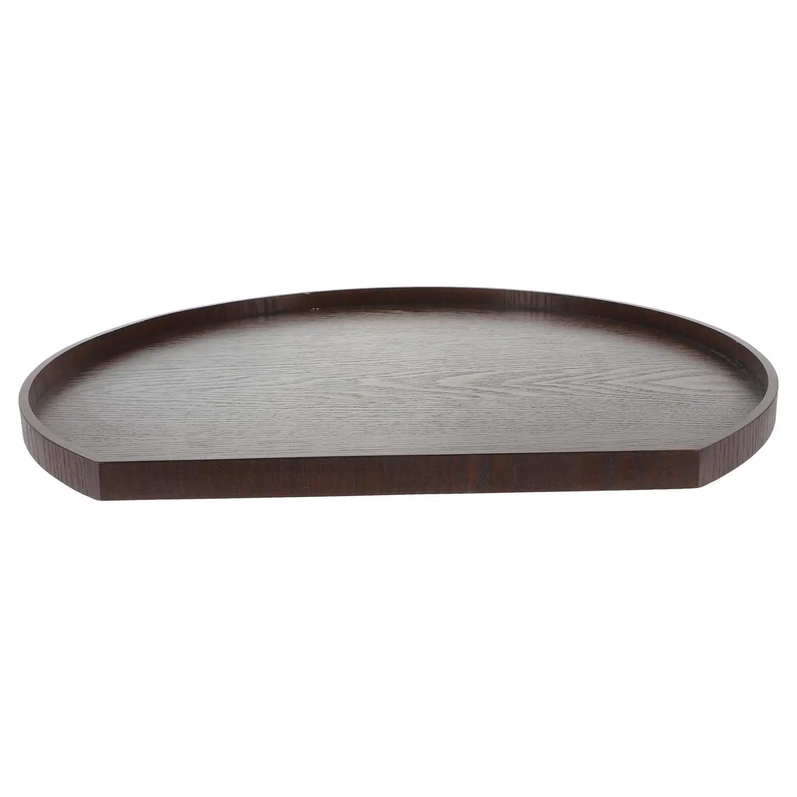 

Wooden Tray 36X32X1.5 Dark Retro Shape Restaurant Hotel Tea Serving Platter Fruit Snack Dry Wood Plates Decorative