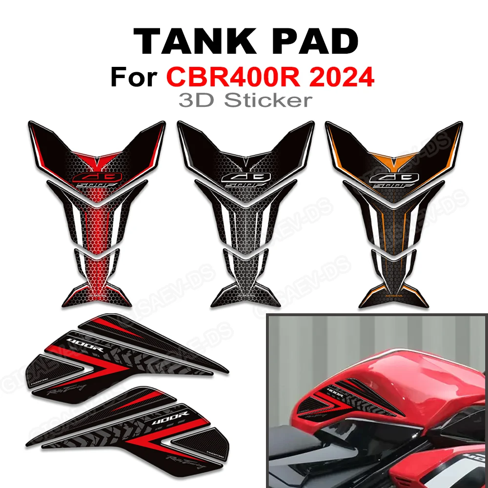 

For Honda CBR400R CBR 400 R 400R 2024 Accessories Motorcycle Tank Pad Gas Fuel Protection Decals Fairing Front Fender Stickers