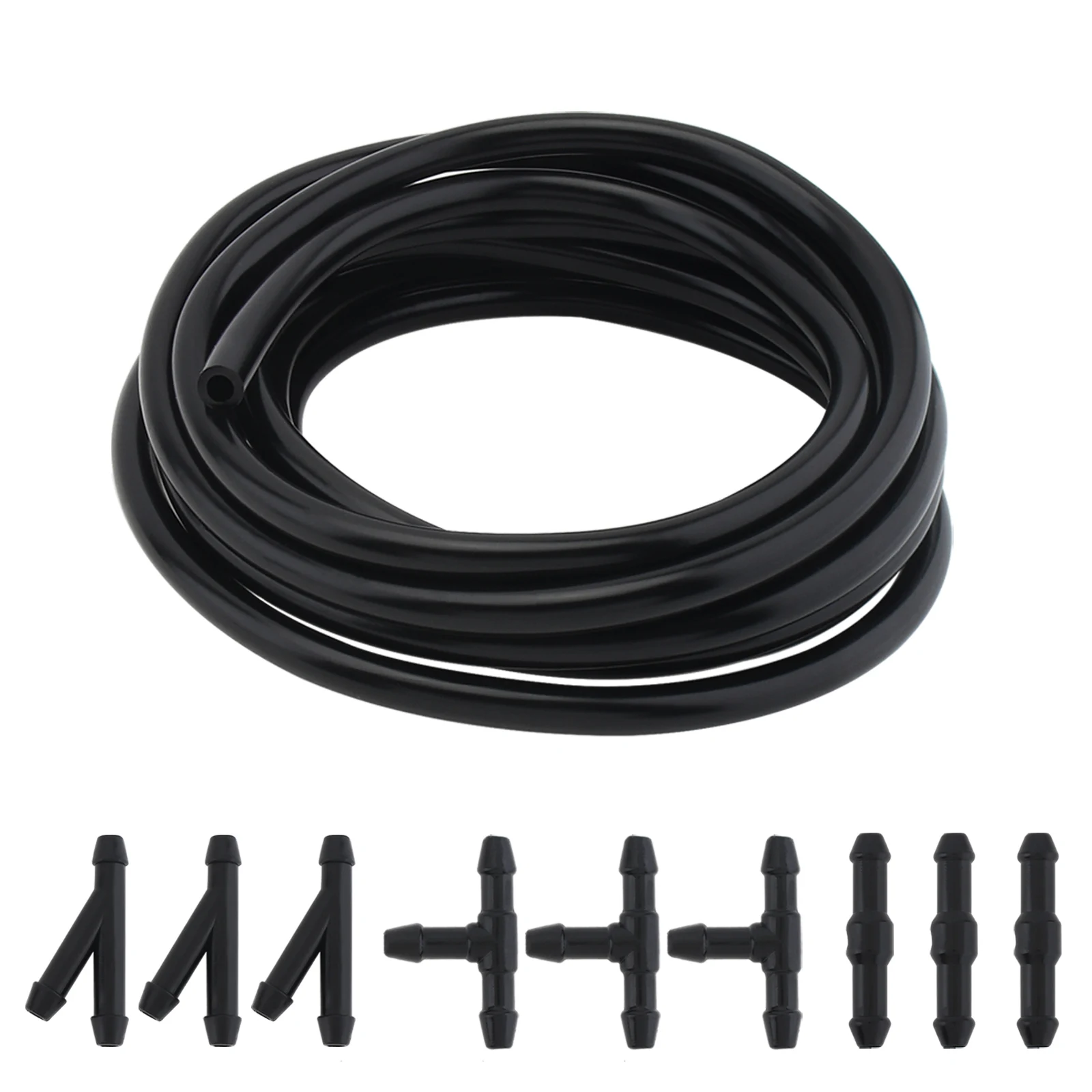 

3 Meter Universal Windshield Washer Hose Kit with 9 pcs Hose Connectors,118 Inch Windshield Washer Hose