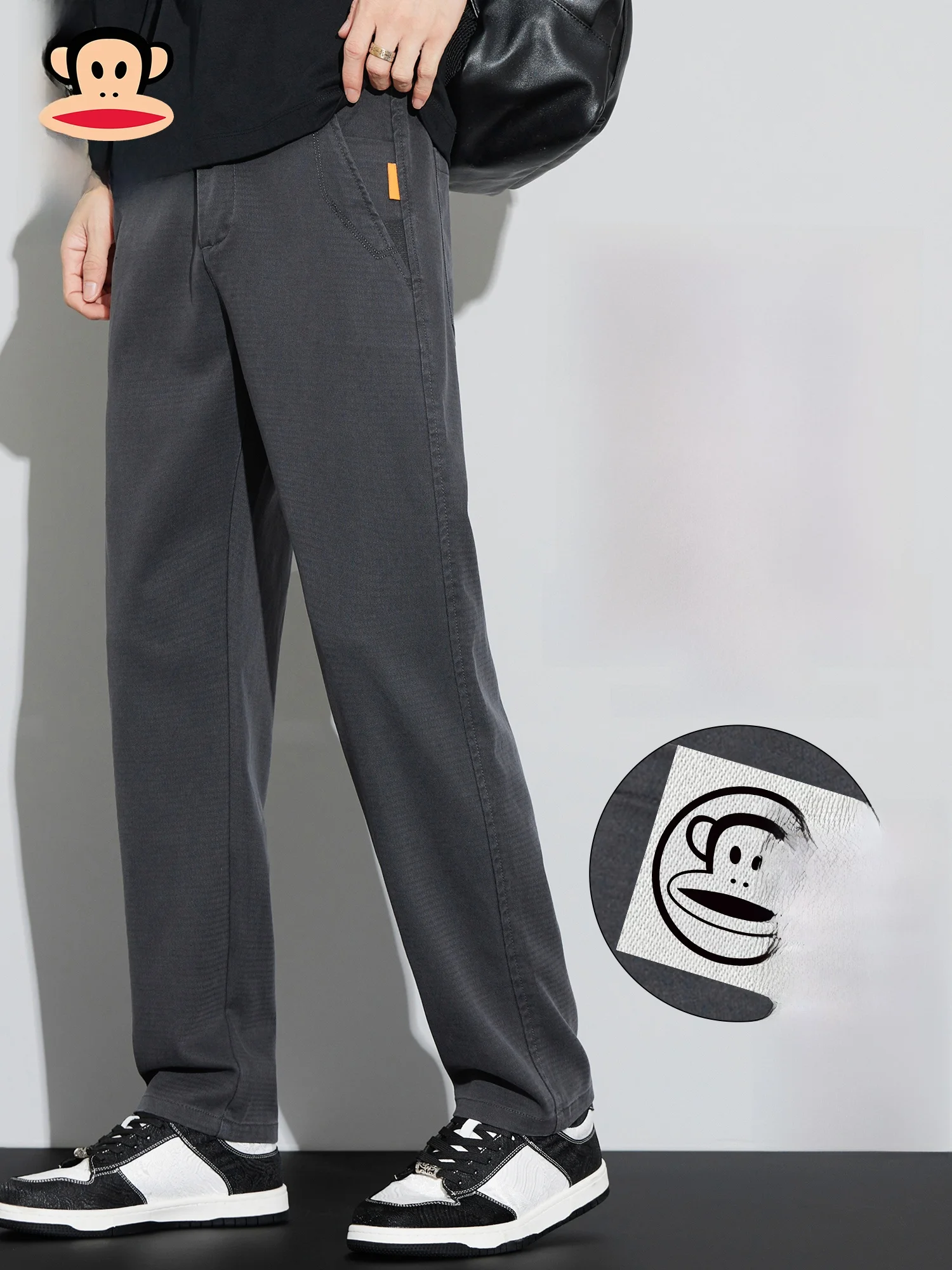 

PaulFrank Men's Fce Lined Casual Pants Warm Straight Leg Loose Comfortable Busin Trousers for Winter Casual Wear