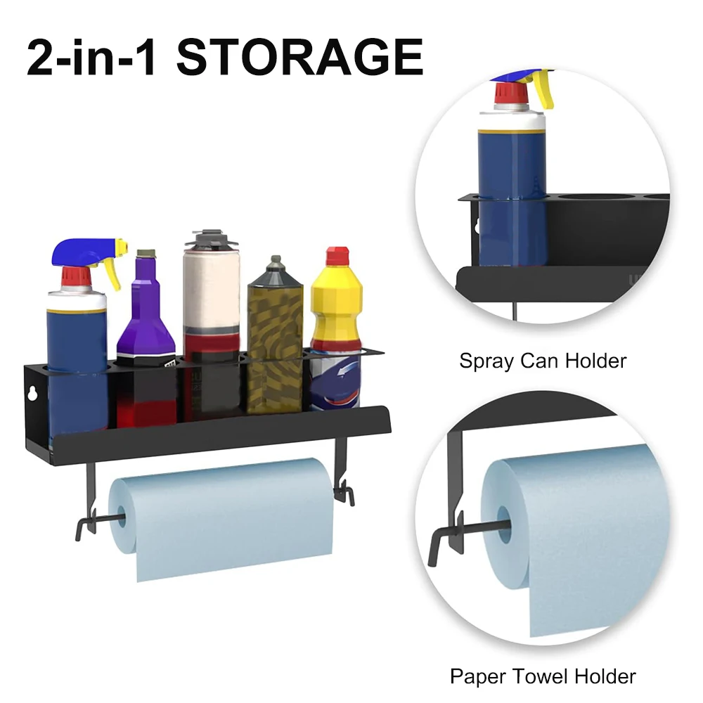 Spray Tank Storage Rack Tissue Holder Paint Bottle Storage Rack 5 3-inch Diameter Hole Metal Storage Rack