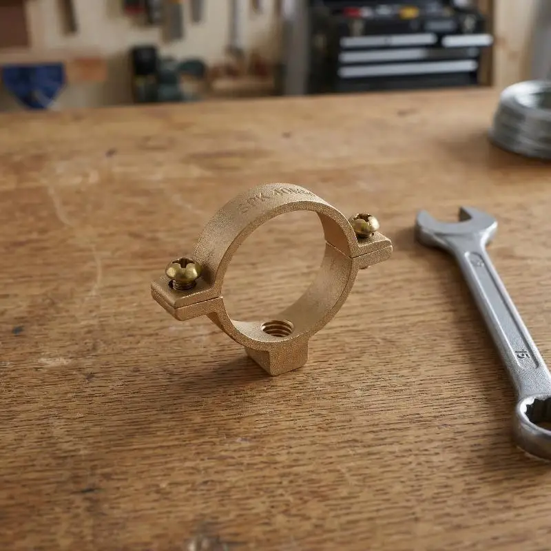 Heavy Duty Brass M10 Pipe Clamp 15-40MM OD Tube Bracket Support Hanger Mount Fixed For Industrial Plumbing Work