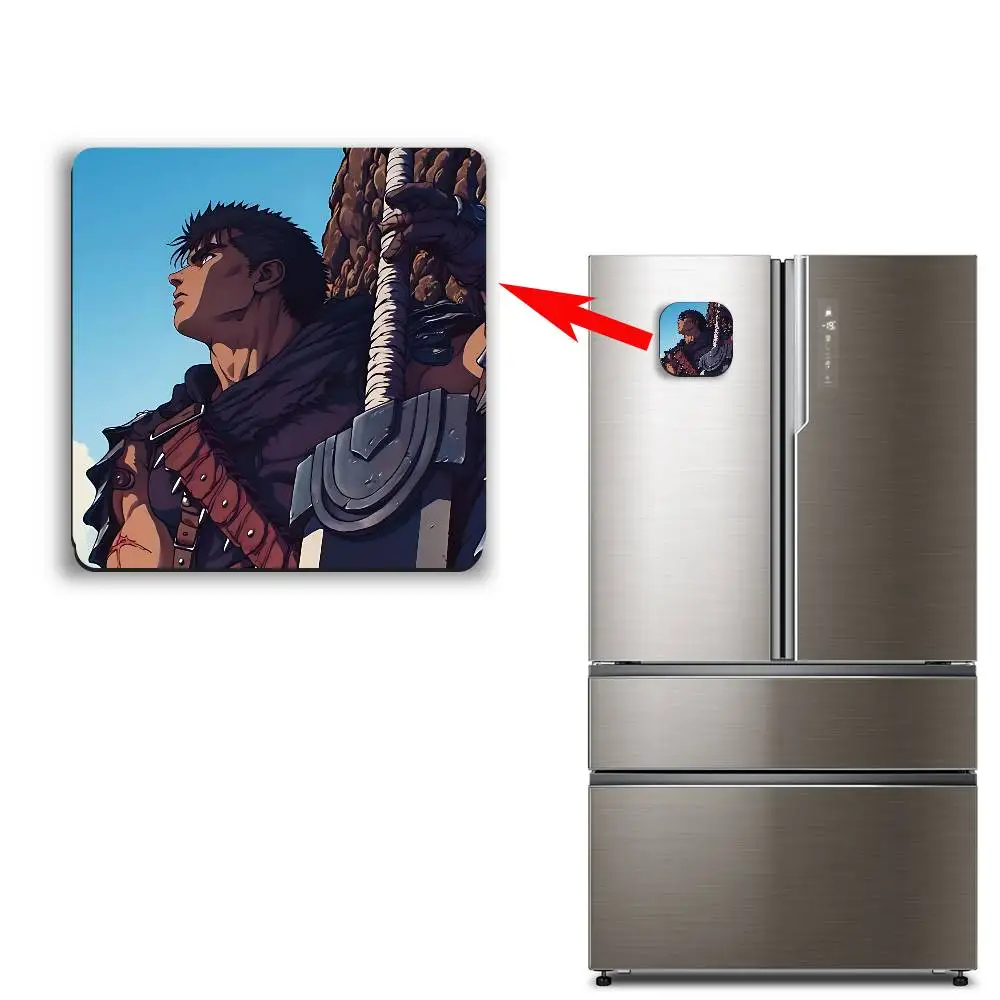 cartoon Griffith Guts Berserk Best-Selling Strong Magnetic Fridge Magnets Adhesive to Metal Surfaces Leaves No Residue view 4