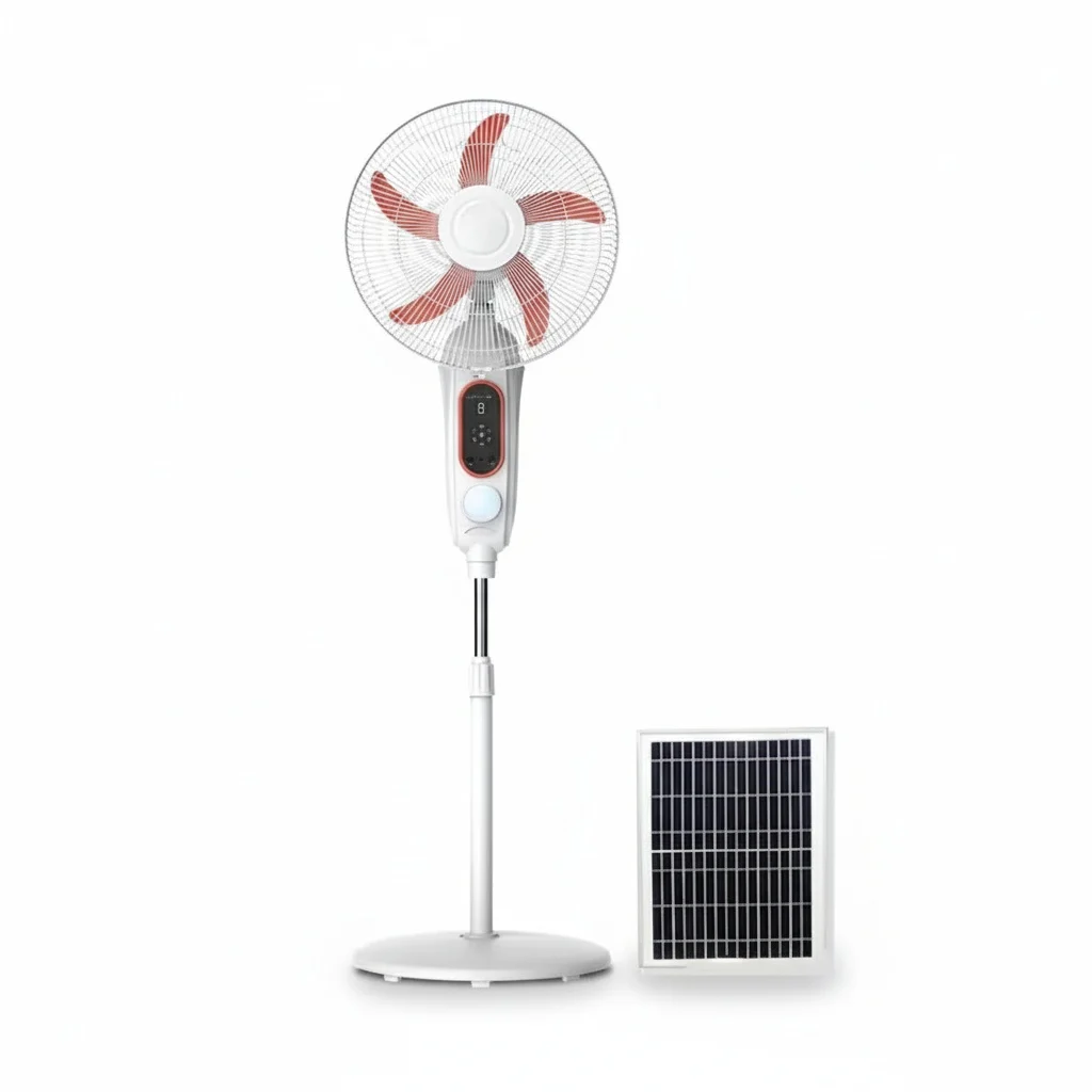 

16-дюймовый напольный вентилятор, солнечный, перезаряжаемый, работающий от сети переменного и постоянного тока, с аварийным аккумулятором, бытовой вентилятор на подставке для дома и помещений