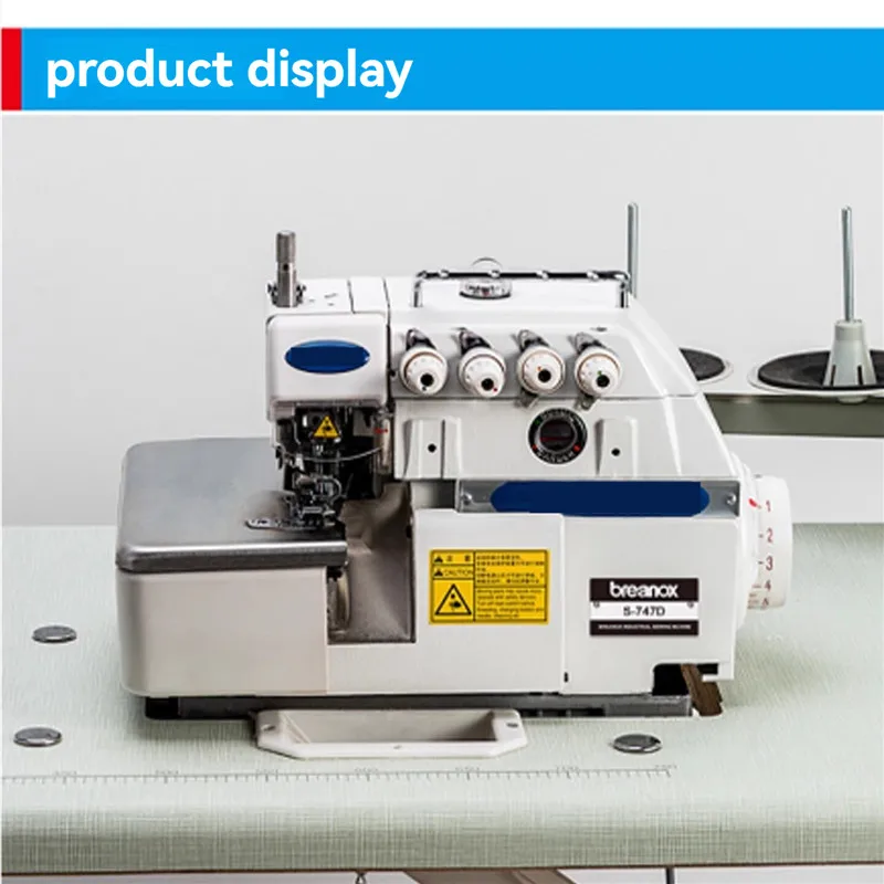 Máquina de coser Overlock eléctrica Industrial de cama plana, nuevo equipo de tres hilos, cuatro hilos y cinco hilos, núcleo de Motor de Metal