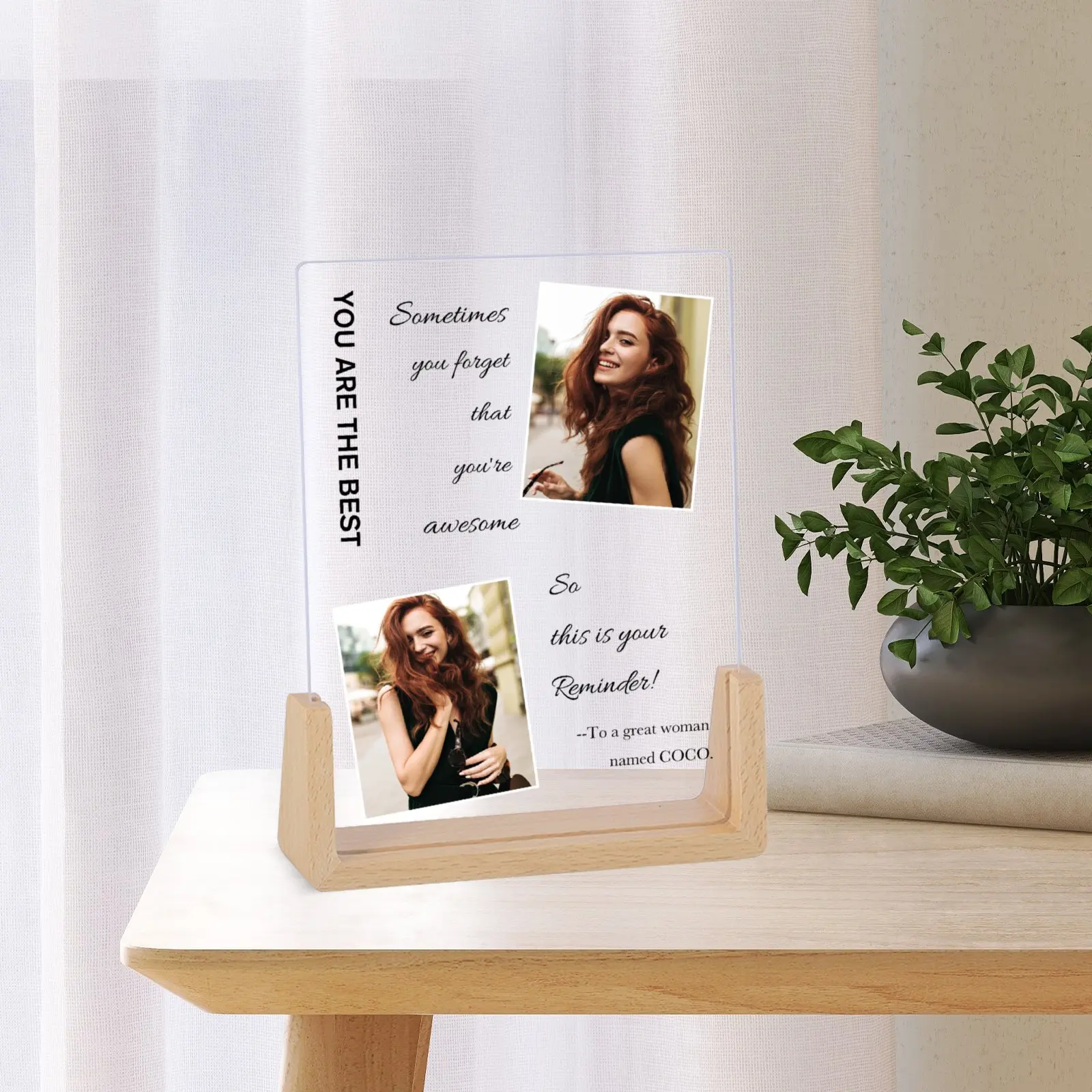 

Personalized Photos Collage Frame Customized Acrylic Picture Plaque Home Display Frames Unique Spiritual Gifts for Best Friend