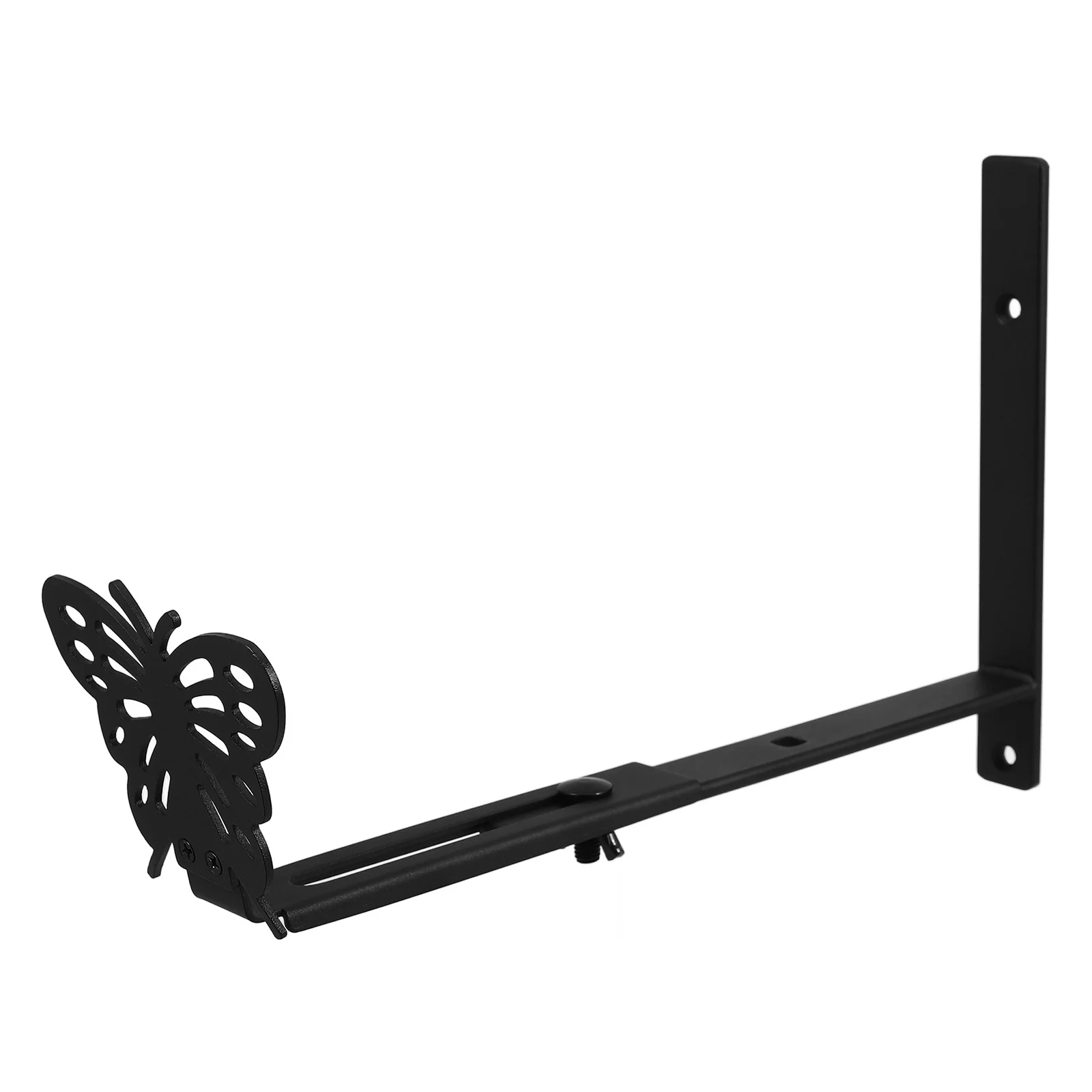 

1pc Adjustable Planter Box Bracket For Railing Window Deck Outdoor Use Flower Pot Holder Fence Balcony Mount