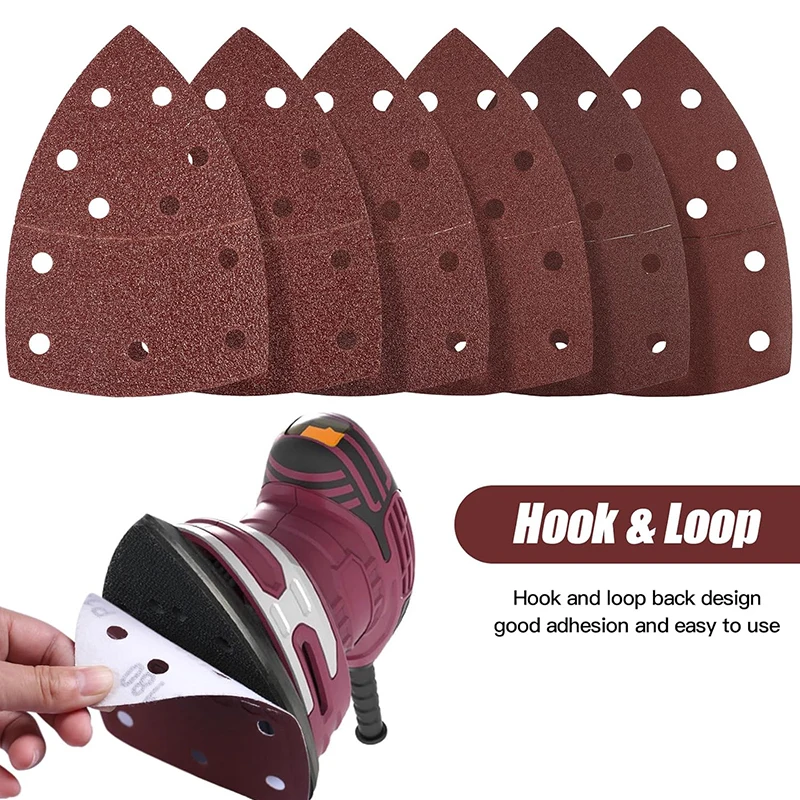 

15/30/45 шт. 105*152 мм, 11 отверстий, набор наждачной бумаги для мыши, 40-2000, треугольная шлифовальная бумага с крючками и петлями, шлифовальная машина, наждачная бумага PSM