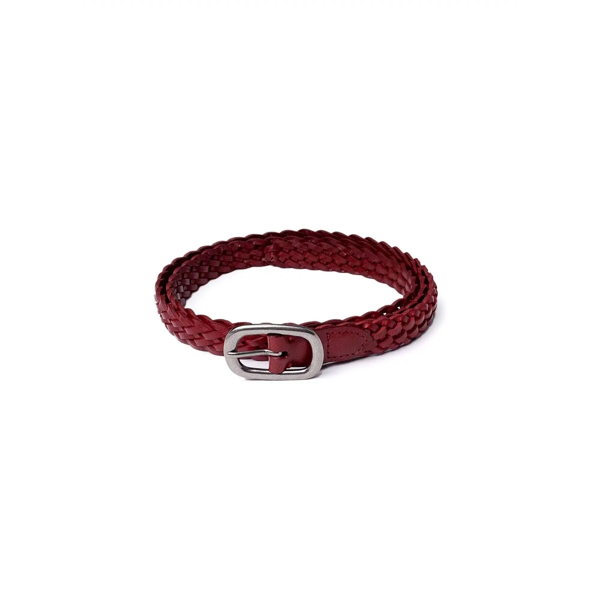 New vintage belt, red hand-woven thin belt decorative clothing trendy clothing clothing matching