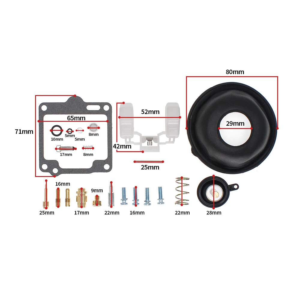 2X For Yamaha Virago XV750 XV1100 1988-1999 Carburetor Repair Kit Carb Rebuild Set Gaskets Jets