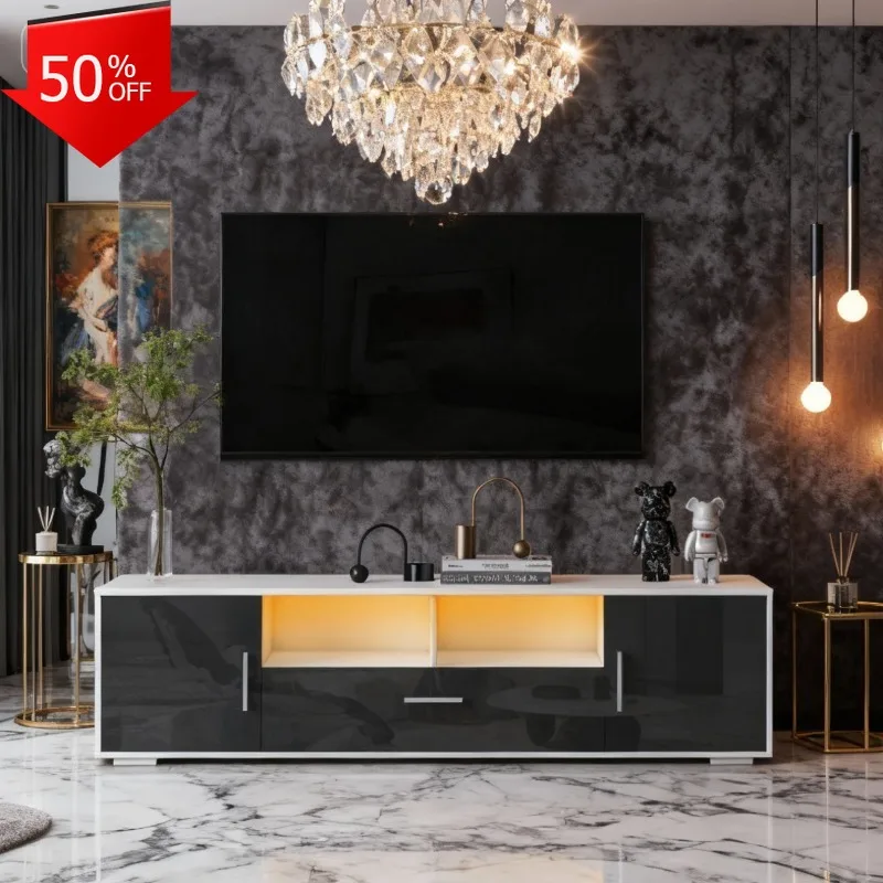 

Fashion TV Stand,TV Cabinet,entertainment Center TV Station,TV Console,console with LED Light Belt