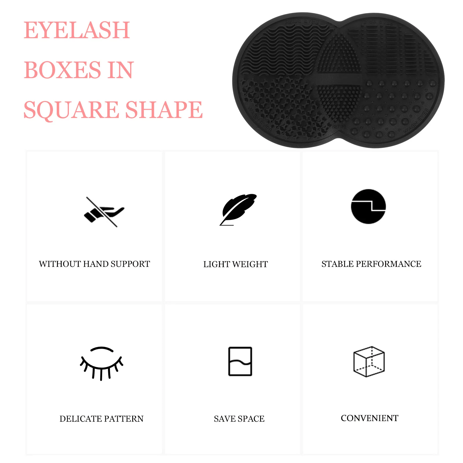 Makeup Tool Cleaner Mat Silicone Efficient Time Saving Cleaning Pad for Eyeshadow Foundation Makeup Brush Cleaner