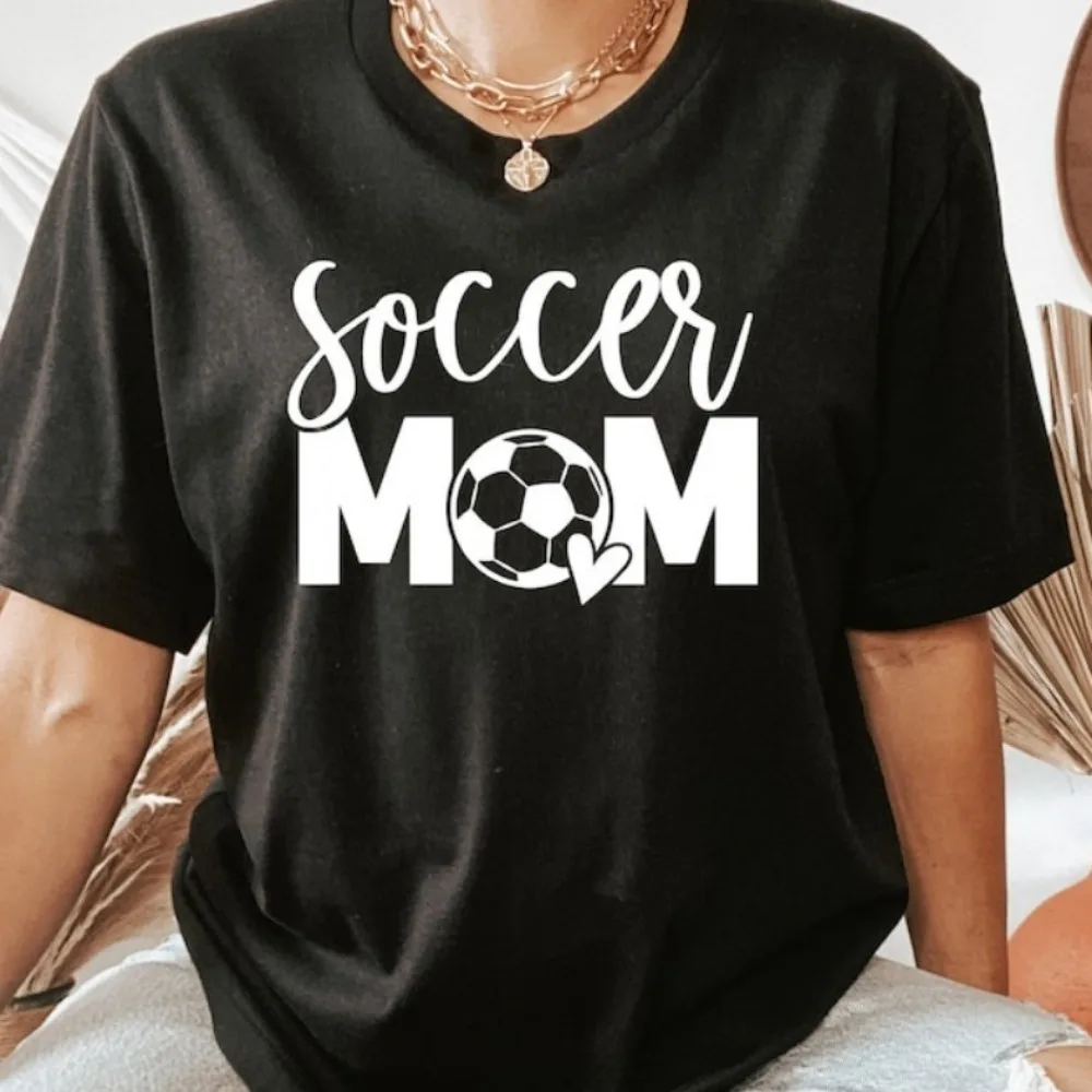 Soccer Mom Shirt Game Day Shirt Cool Mom Shirt Gift for Mom Graphic Clothes Y2k Top Aesthetic Tops