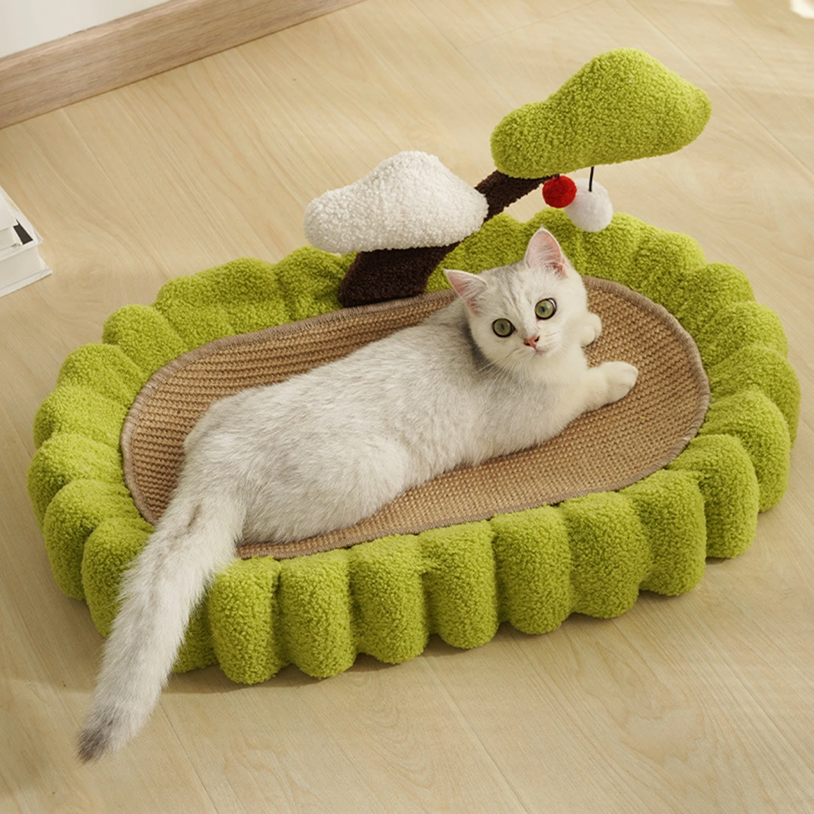 Cat Scratcher Kitten Scratching Lounge Bed Wear-resistant Cat Grind Claw Interactive Toy for Cat Kitty Playing Pet Supplies