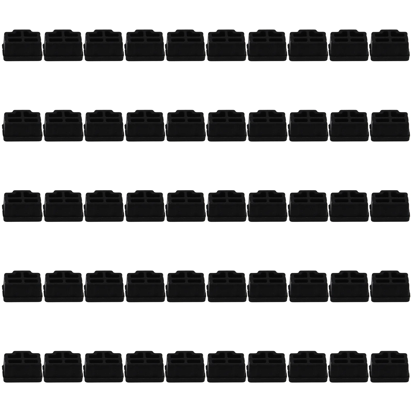 50 Pcs Dust Port Protectors Silicone Network Interface Covers Protective Caps Silica Gel