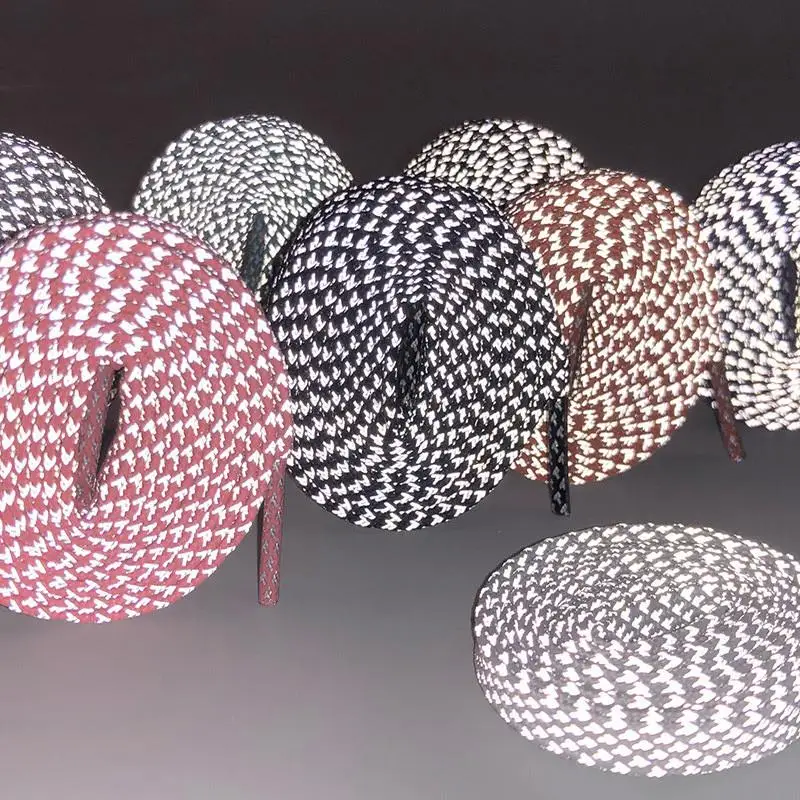 1 زوج الأربطة العاكسة أربطة الحذاء المسطحة للأحذية الرياضية الملونة أربطة أحذية عاكسة مضيئة رباط الحذاء 100/120/140/160 سنتيمتر سلاسل