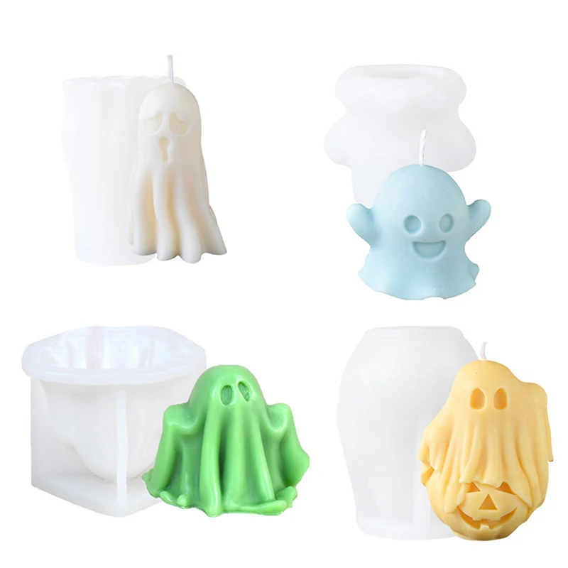 Halloween Ghost Candle Silicone Mold Handmade Aromatherapy Plaster Craft Resin Ornaments Made For Holiday Party Decorative Gifts image 5