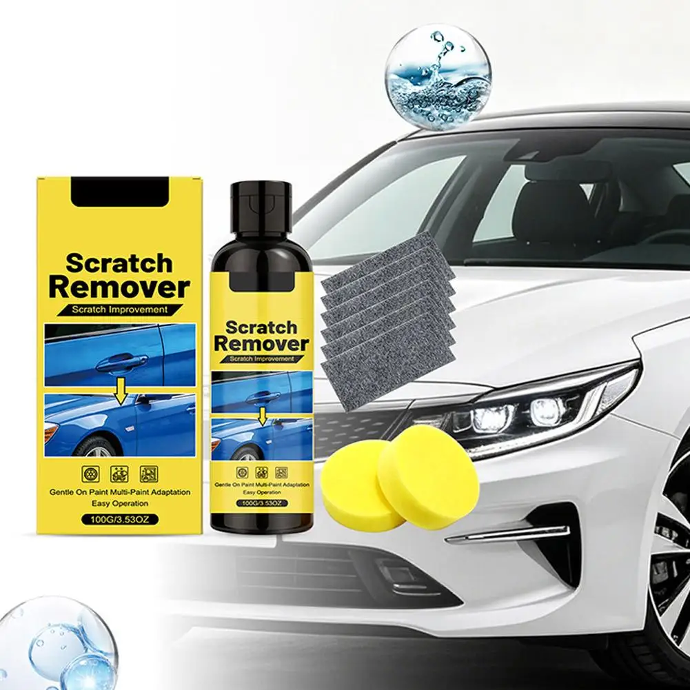 1/2/3 Set Auto-Kratzer-Entfernungswachs, Kratzerentferner für Fahrzeuge, Autolack-Kratzer-Reparaturset für tiefe Kratzer mit Schwamm – Detail 4