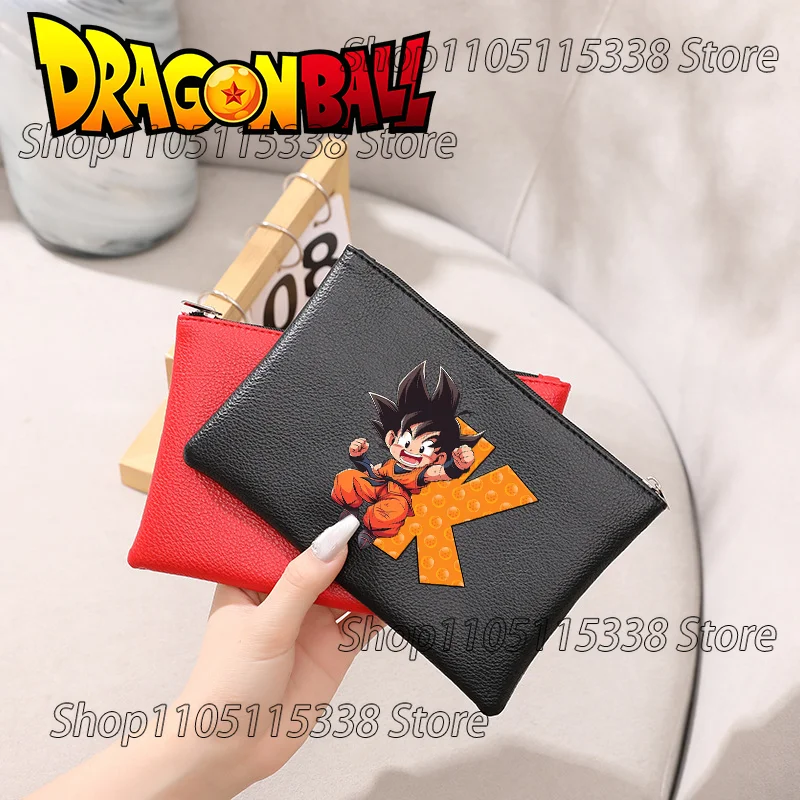 Cool Cartoon Dragon Ball Wallet Anime Character Goku Vegeta Portable Storage Bag All-match Makeup Bag lightweight New Fashion