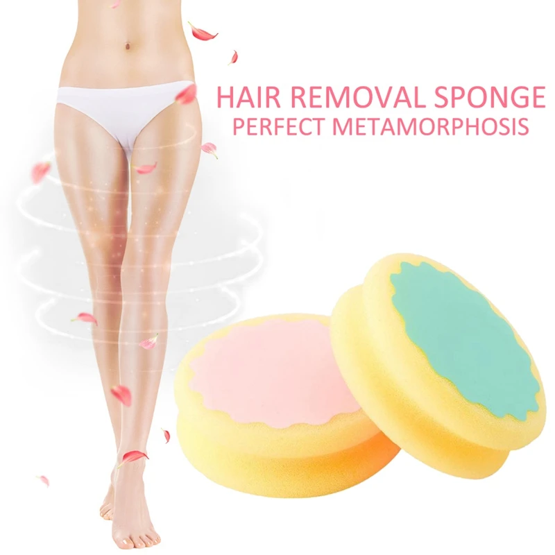5 Pieces Depilation Pads Painless Hair Removal Sponge For Face Leg Arm Body, Reusable Physical Hair Removal Tool