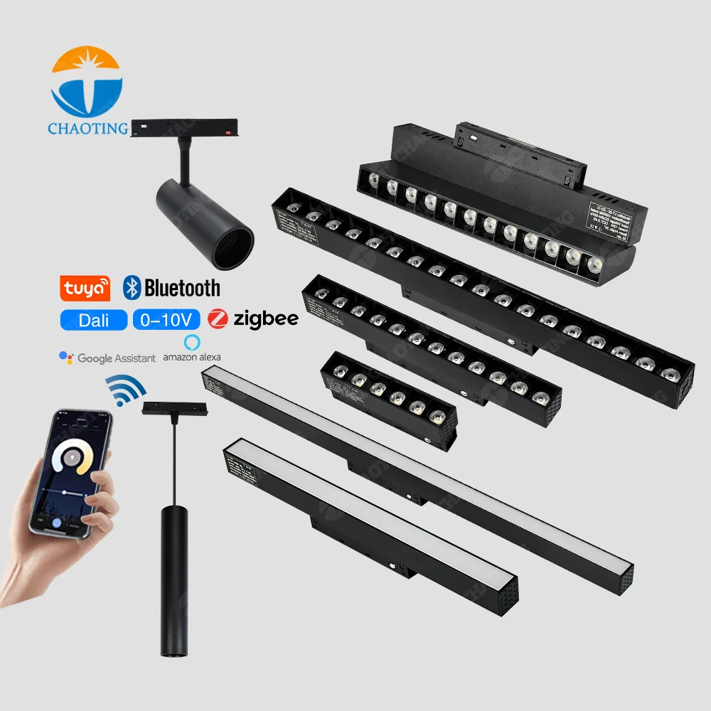 Modern Featured Low Voltage Recessed Surface Ceiling CE LED Module Magnetic Flood Spot Lights Dimmable Aluminum Track Lights