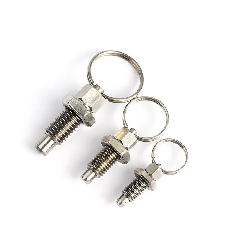 Stainless Steel Index Plungers M6 M8 M10 M12 M16 Zinc Plated Hand Retractable Spring Locating Indexing Ring Plungers
