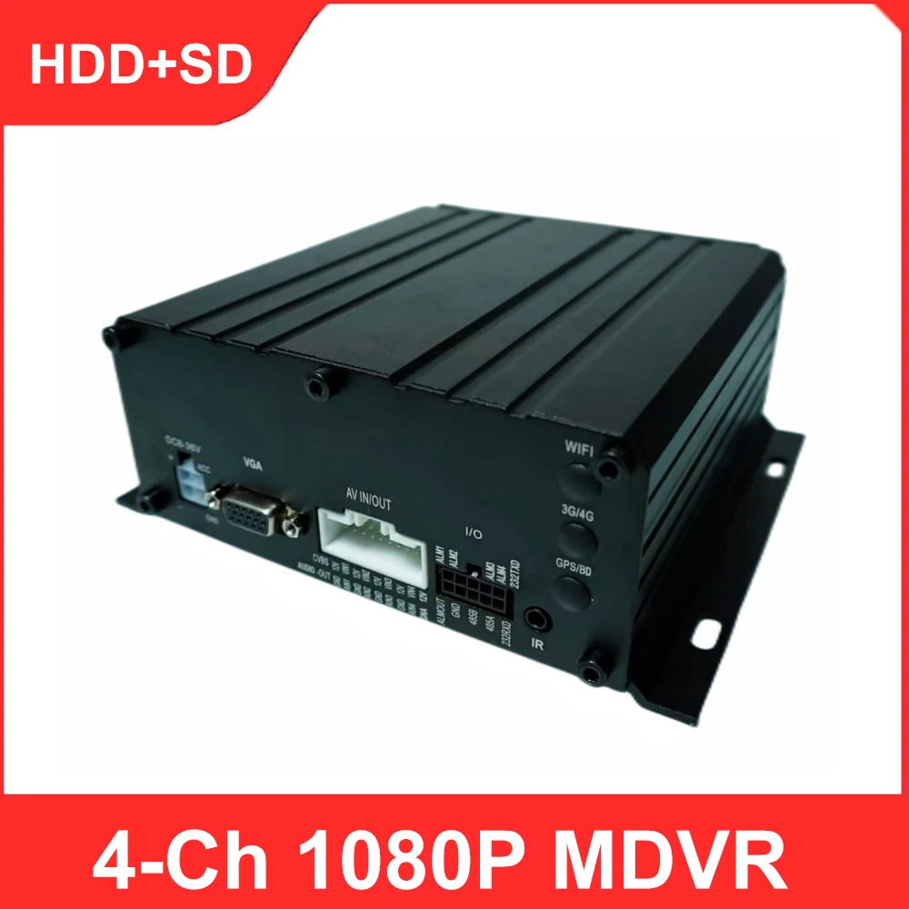 

4-Ch Car Black Box with 4G GPS WIFI Mobile DVR Car Security System for Truck Bus Remote View