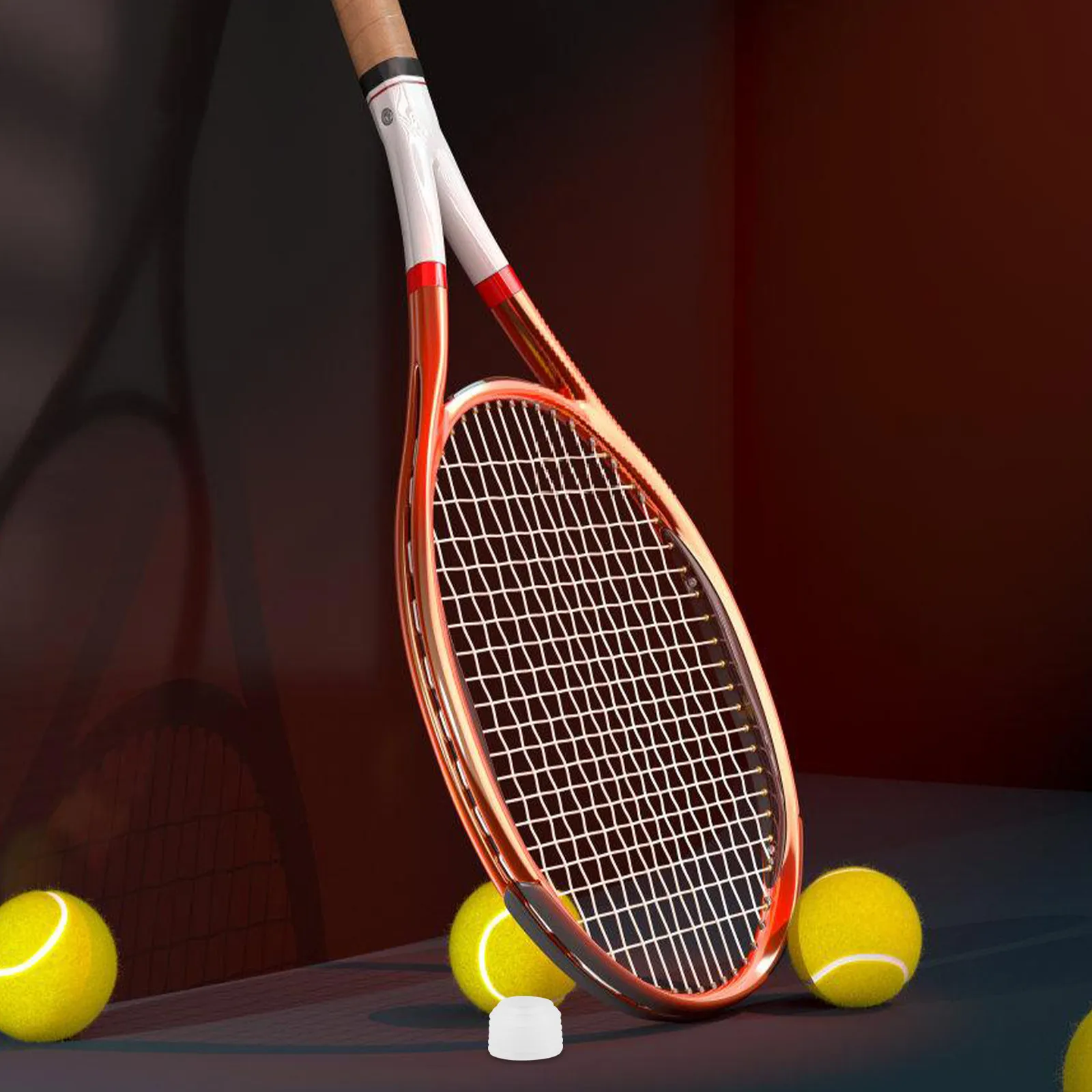 5Pcs Professional Tennis Racket Grip Rings Silicone Overgrip Holders No Tape Needed Non-Skid Badminton Racquet Grip Bands
