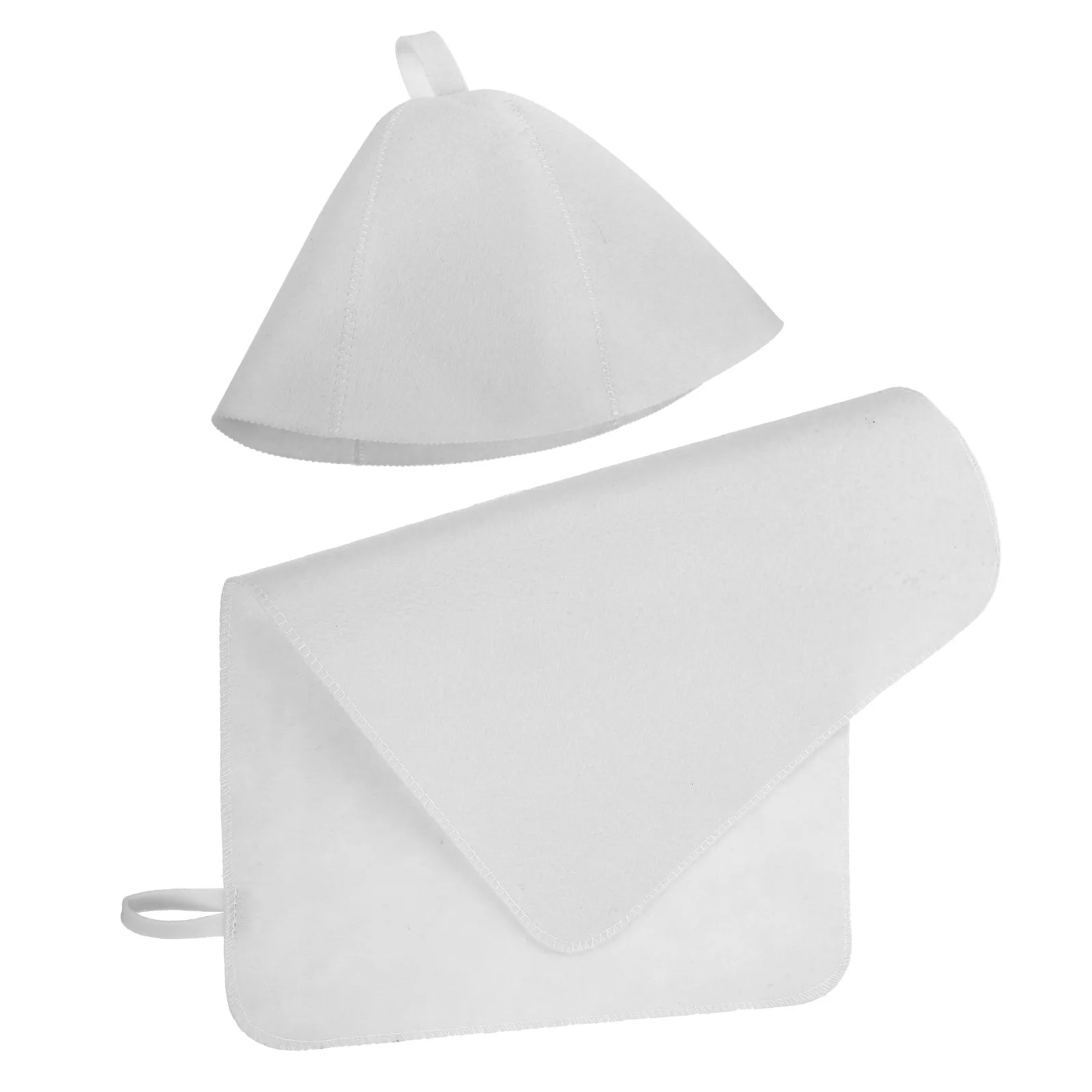 

Набор для сауны: шапка и подушка из войлока, многоразовые, легкие, дышащие, комфортные, впитывающие влагу войлочные шапки для бани