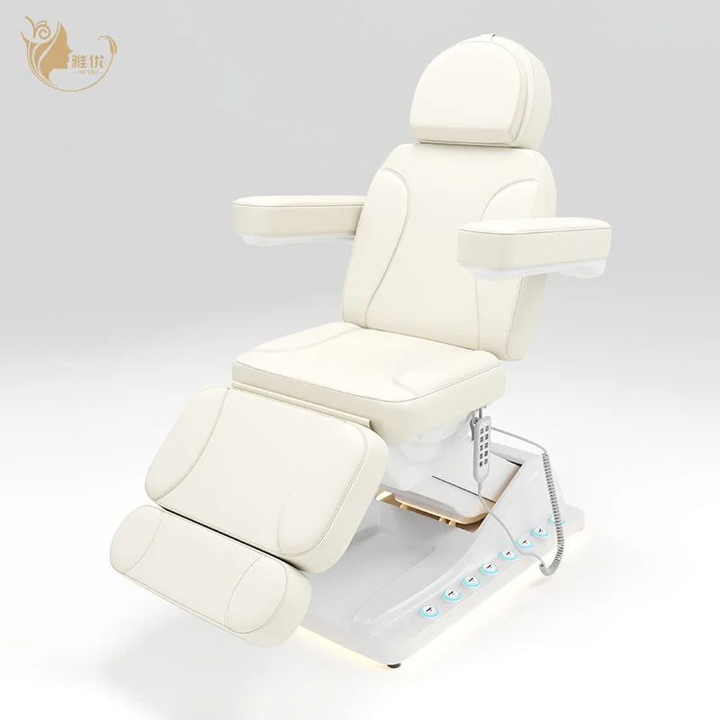 Full Body Massage Chair With Sturdy Metal Frame And Soft Synthetic Leather Upholstery For Professional Salon Spa Treatment Rooms